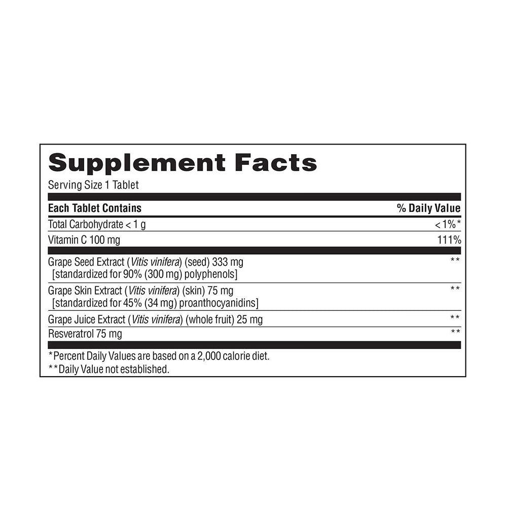 Viên chống oxy hóa chiết xuất từ nho trunature Grape Seed & Resveratrol 150 viên - hình ảnh chi tiết 2