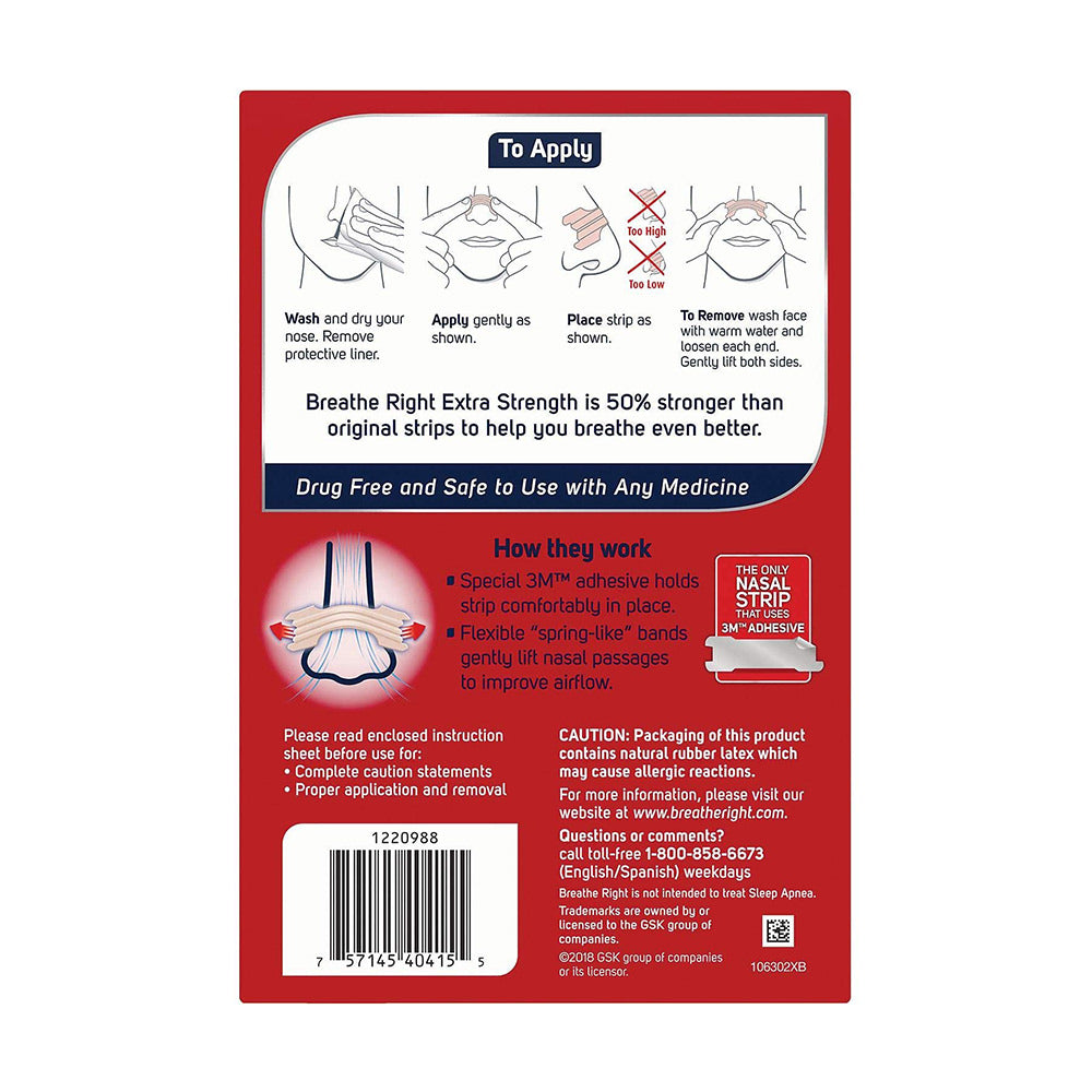 Miếng dán thông mũi, chống ngáy Breathe Right 72 miếng (Đỏ) - ảnh sản phẩm 2