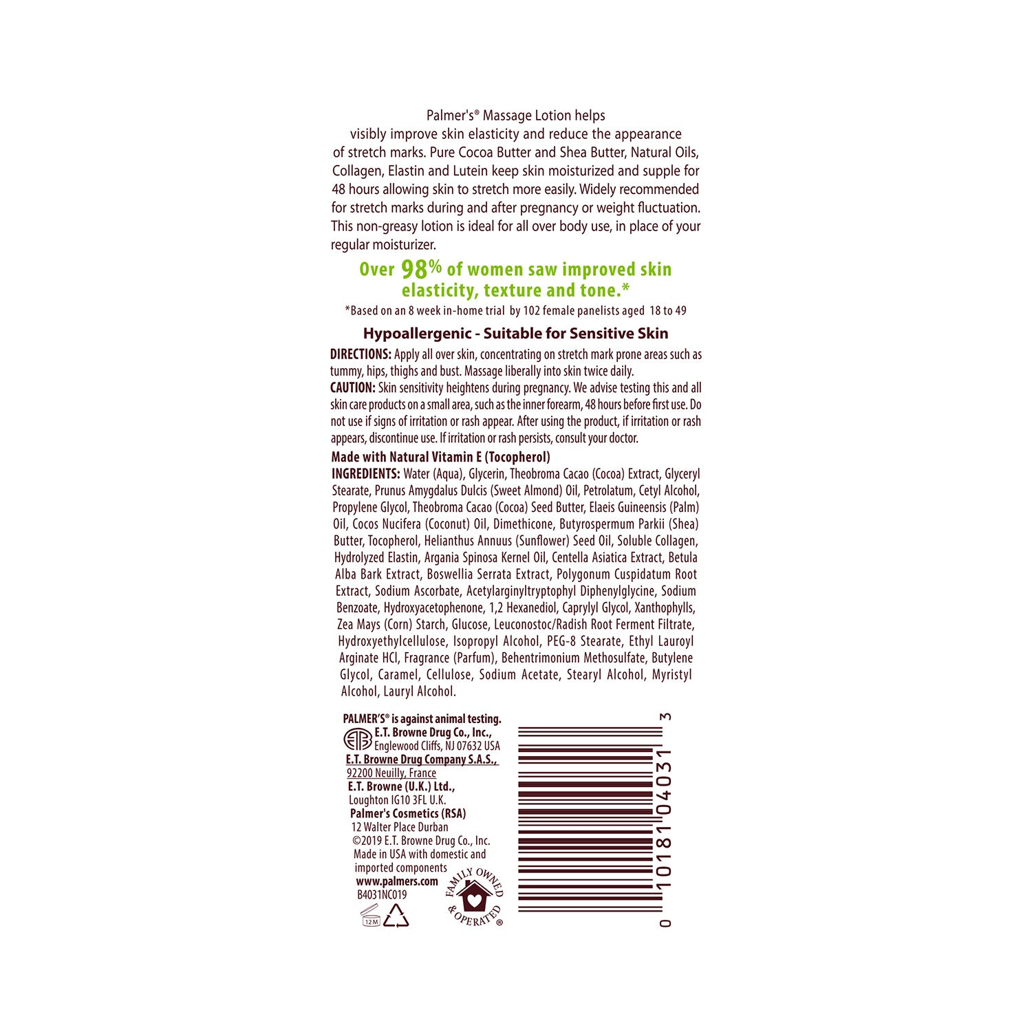 Lotion chống rạn da bà bầu của Mỹ Palmers Stretch Marks 250ml - hình ảnh chi tiết 3