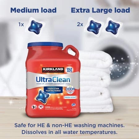 Nước giặt Kirland Singuature Ultra Clean 152 viên của Mỹ - hình ảnh chi tiết 5