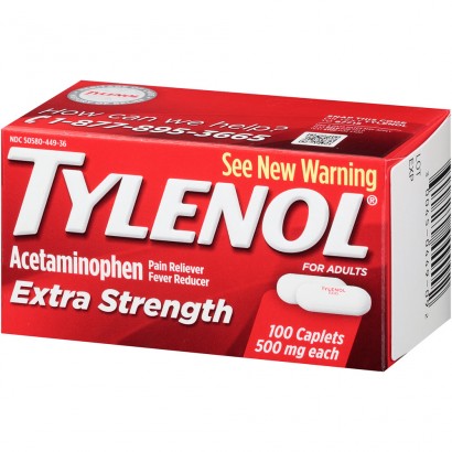 Giảm đau hạ sốt Tylenol Acetaminophen Extra Strength 500mg 100 Caplets - hình ảnh chi tiết 2