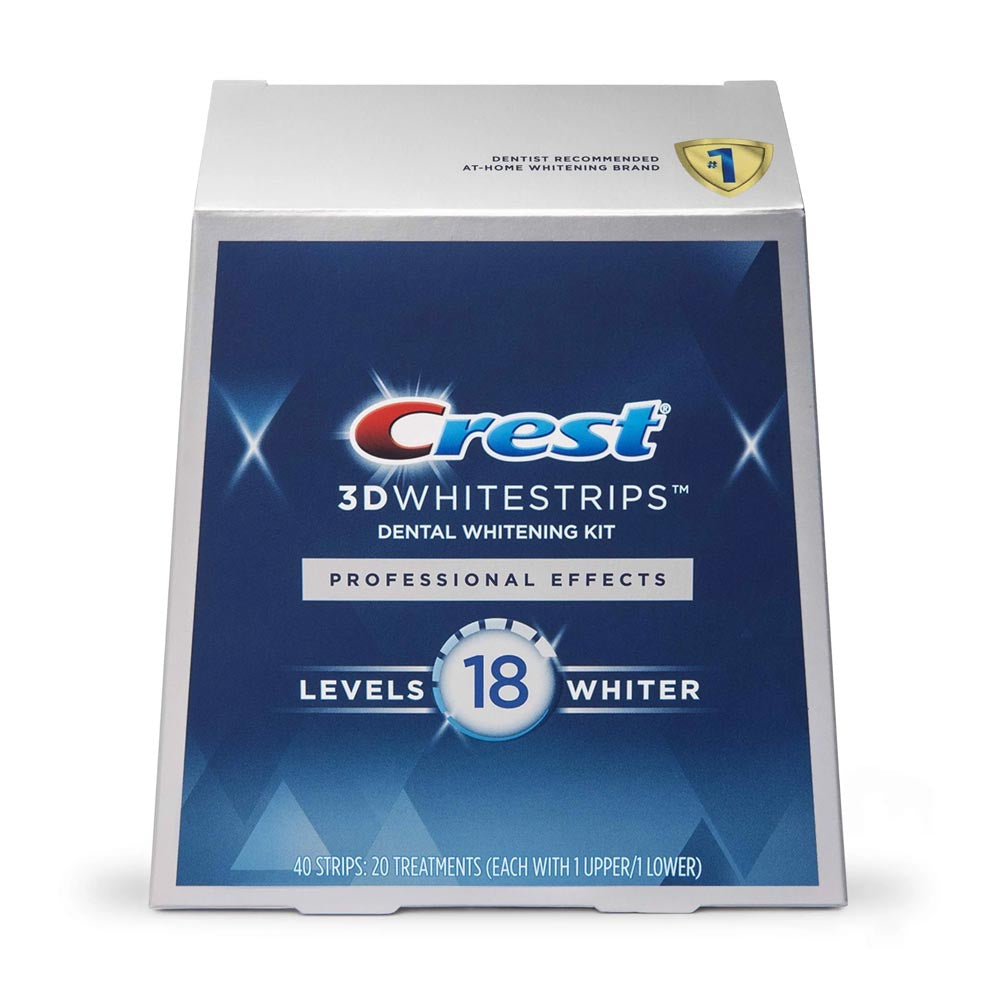 Miếng dán trắng răng Crest 3D Whitestrips Professional Effects Levels 40 miếng 18 Whiter + 20 miếng Levels 12 Whiter - hình ảnh chi tiết 2