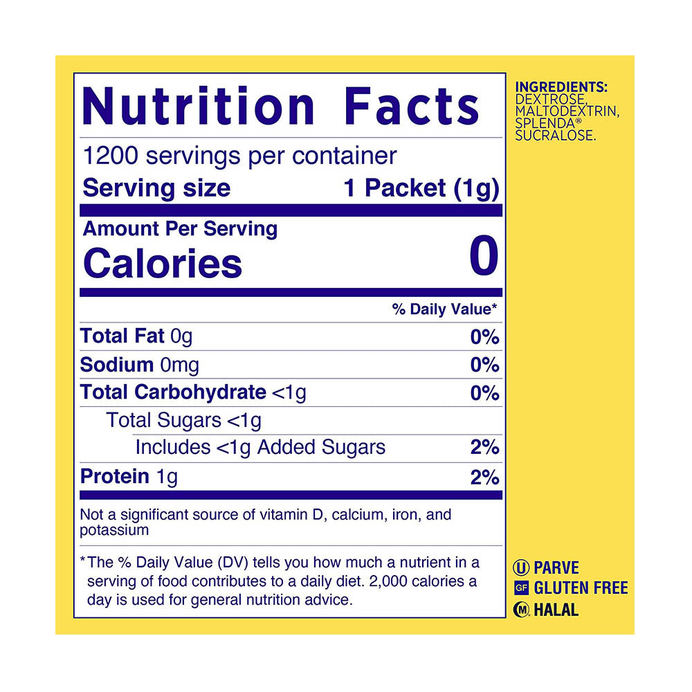 Đường ăn kiêng Splenda Zero Calorie Sweetener 1200 Packets 1.2KG - hình ảnh chi tiết 3