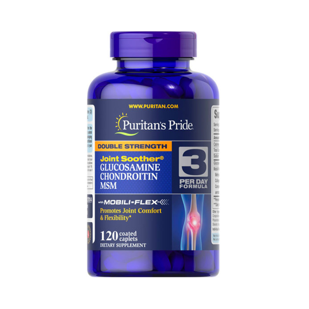 Viên uống hổ trợ xương khớp Puritan's Pride Glucosamine Chondroitin MSM 120 viên (Số 3) - hình ảnh sản phẩm chính