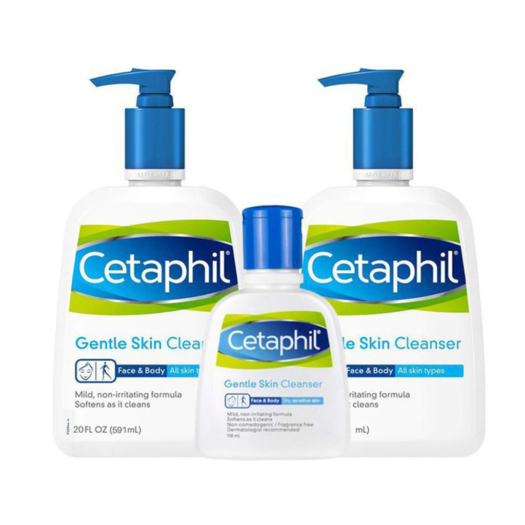 Sữa rửa mặt CETAPHIL nguyên bộ 3 chai của Canada - hình ảnh chi tiết 2