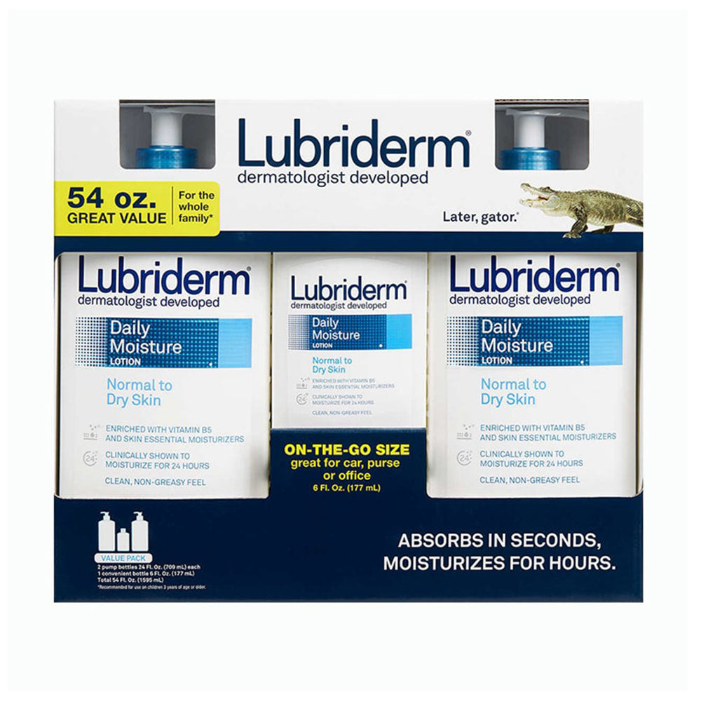 Set sữa dưỡng thể Lubriderm Daily Moisture Lotion 709ml x2 + 177ml x1 - hình ảnh sản phẩm chính