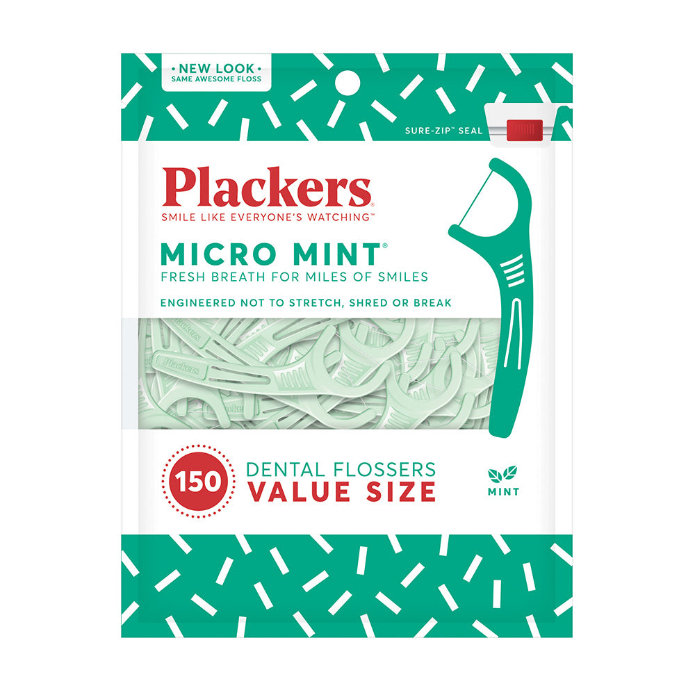 Tăm chỉ nha khoa Plackers Micro Mint loại 150 chiếc của Mỹ - hình ảnh sản phẩm chính