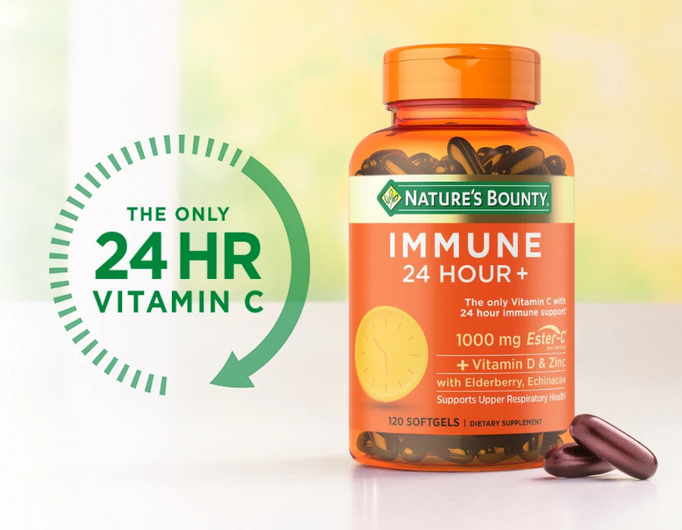 Viên uống hỗ trợ miễn dịch Nature's Bounty Immune 24 Hour+, 120 viên - hình ảnh chi tiết 4