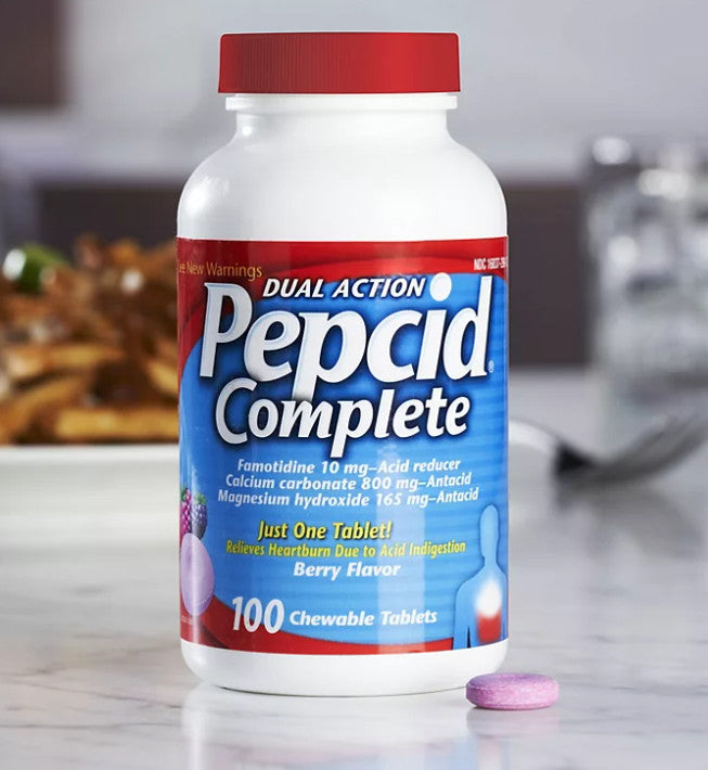 Viên ngậm giảm đau bao tử, ợ nóng Pepcid Dual Action Complete, 100 Chewable Tablets - hình ảnh chi tiết 2