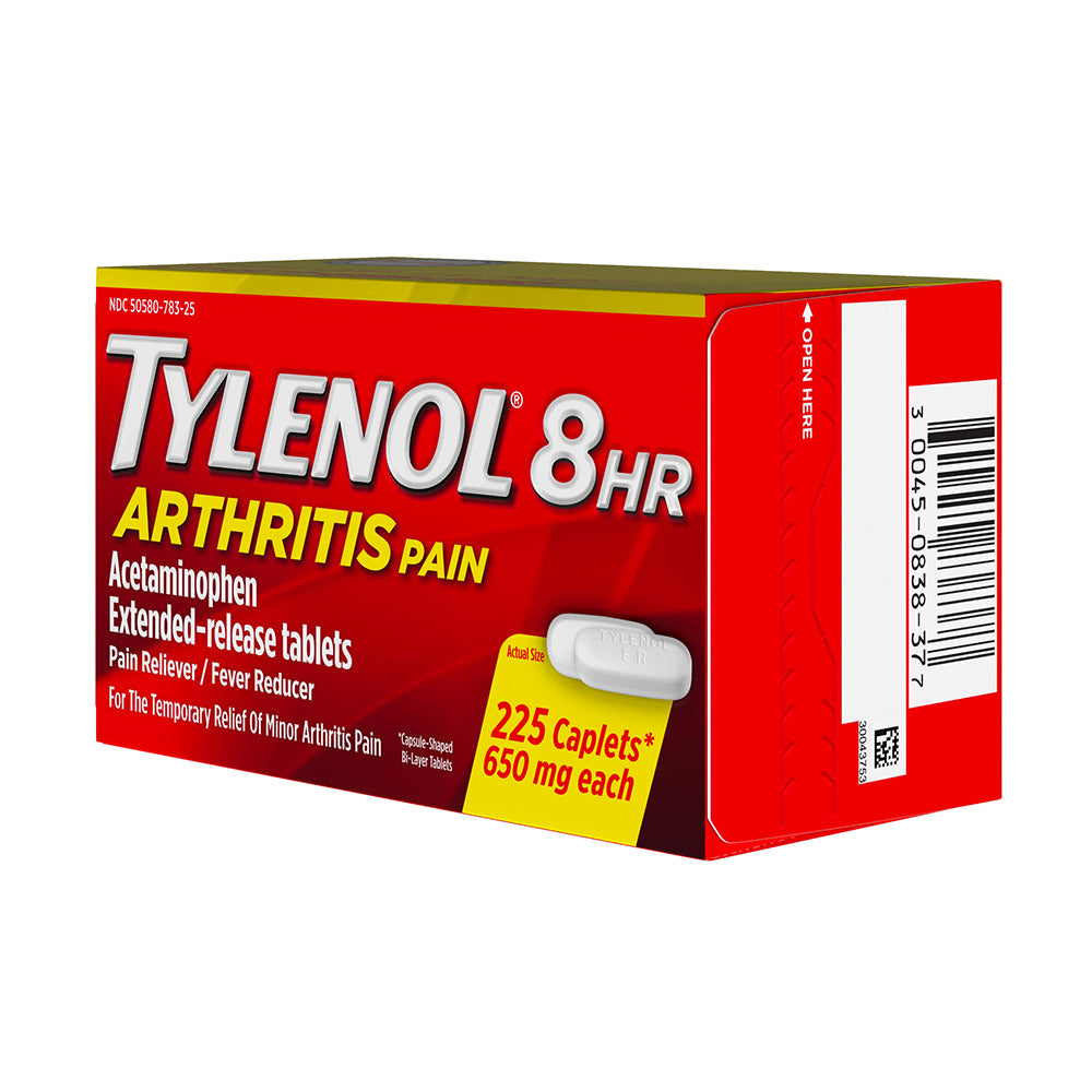 Giảm đau hạ sốt Tylenol 8Hr Arthritis Pain 650mg 225 Caplets - hình ảnh chi tiết 2