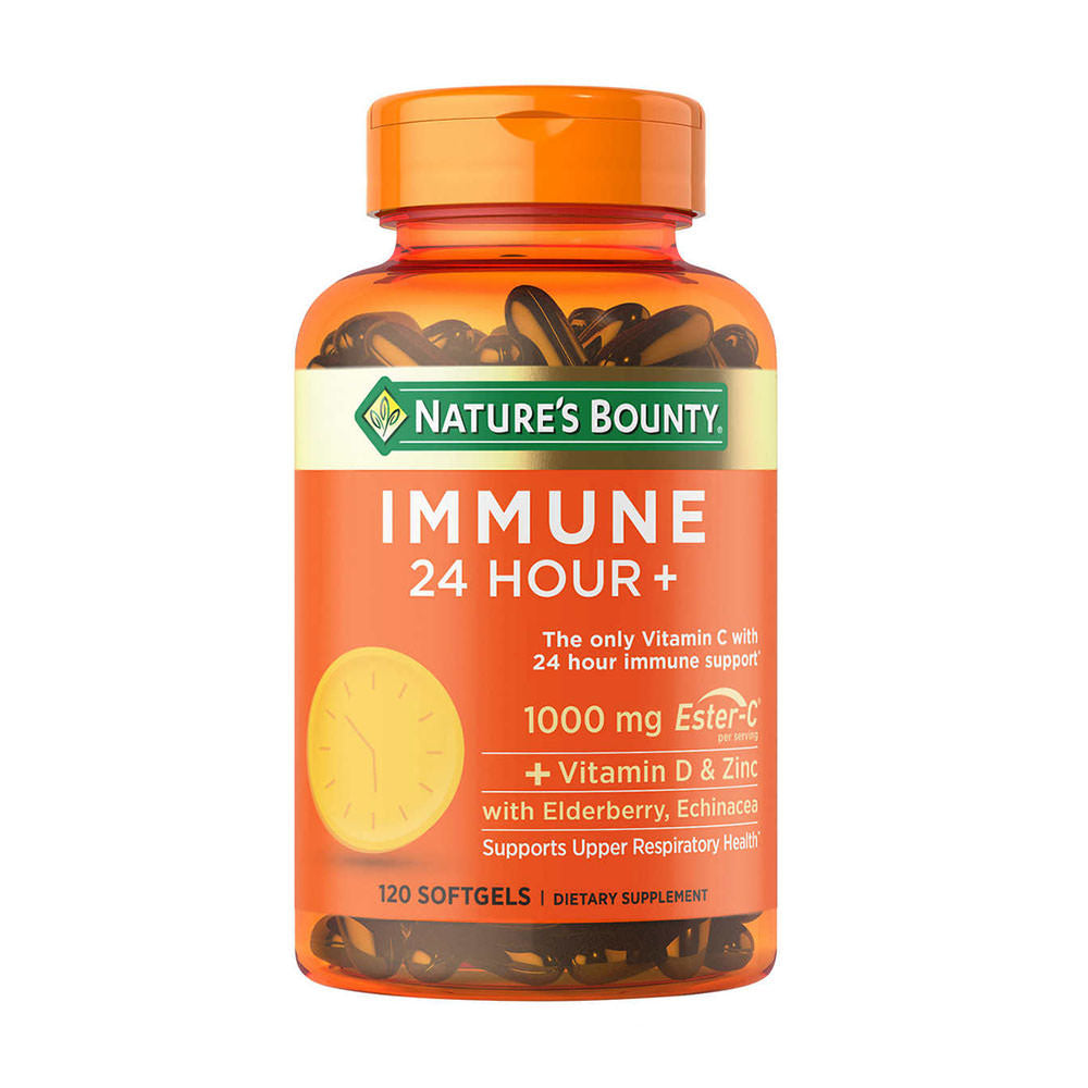 Viên uống hỗ trợ miễn dịch Nature's Bounty Immune 24 Hour+, 120 viên - hình ảnh sản phẩm chính