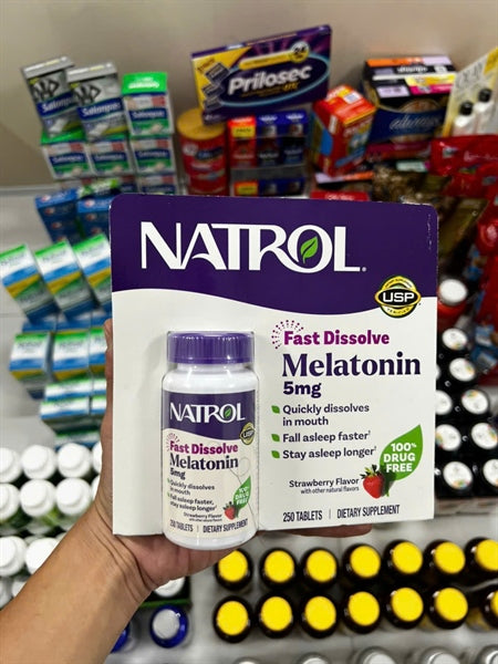 Viên ngậm giúp ngủ ngon Natrol Melatonin Sleep 5mg 250 viên - hình ảnh sản phẩm chính
