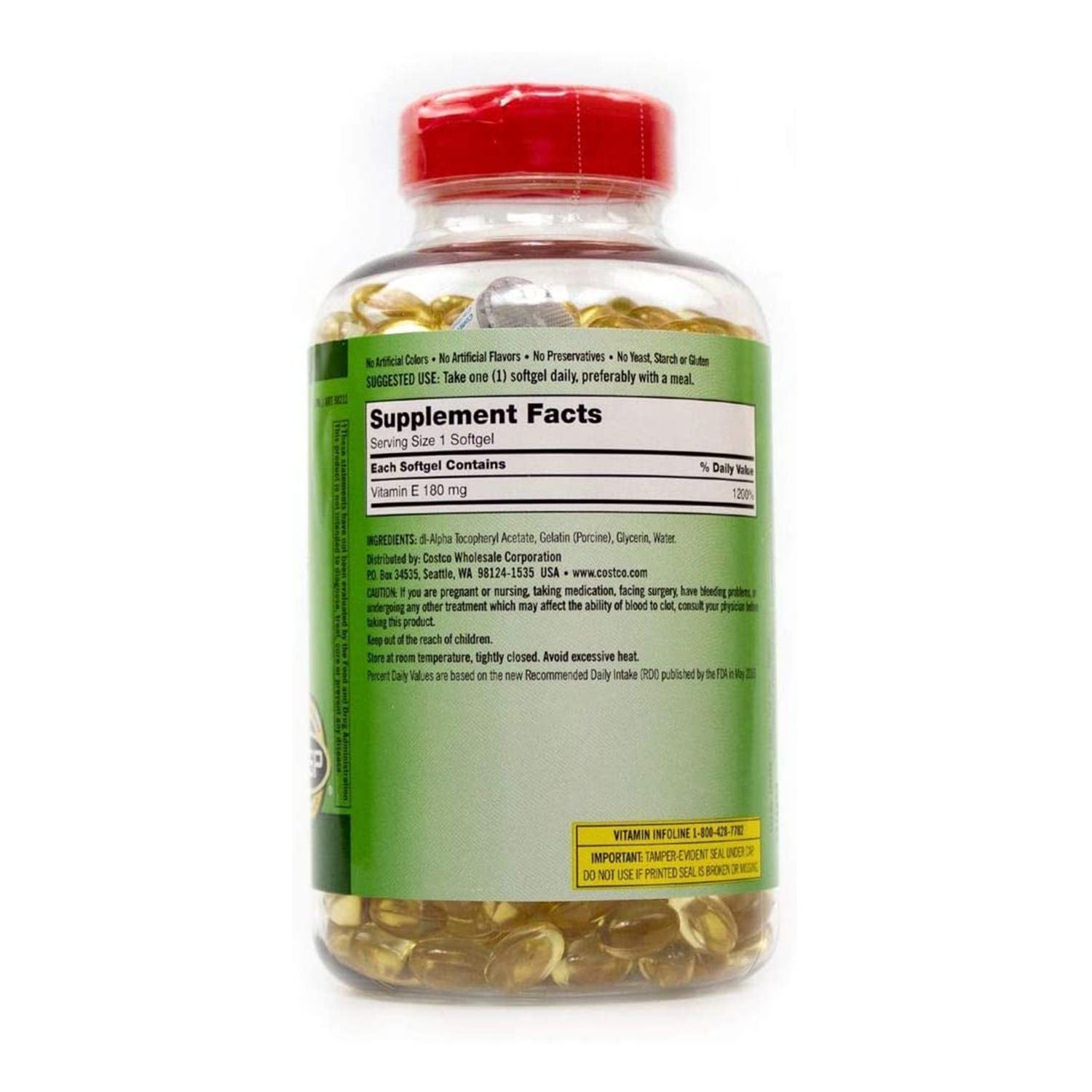 Viên uống vitamin E của mỹ Kirkland Signature 400IU giúp đẹp da, chống lão hóa loại 500 viên - ảnh sản phẩm 2