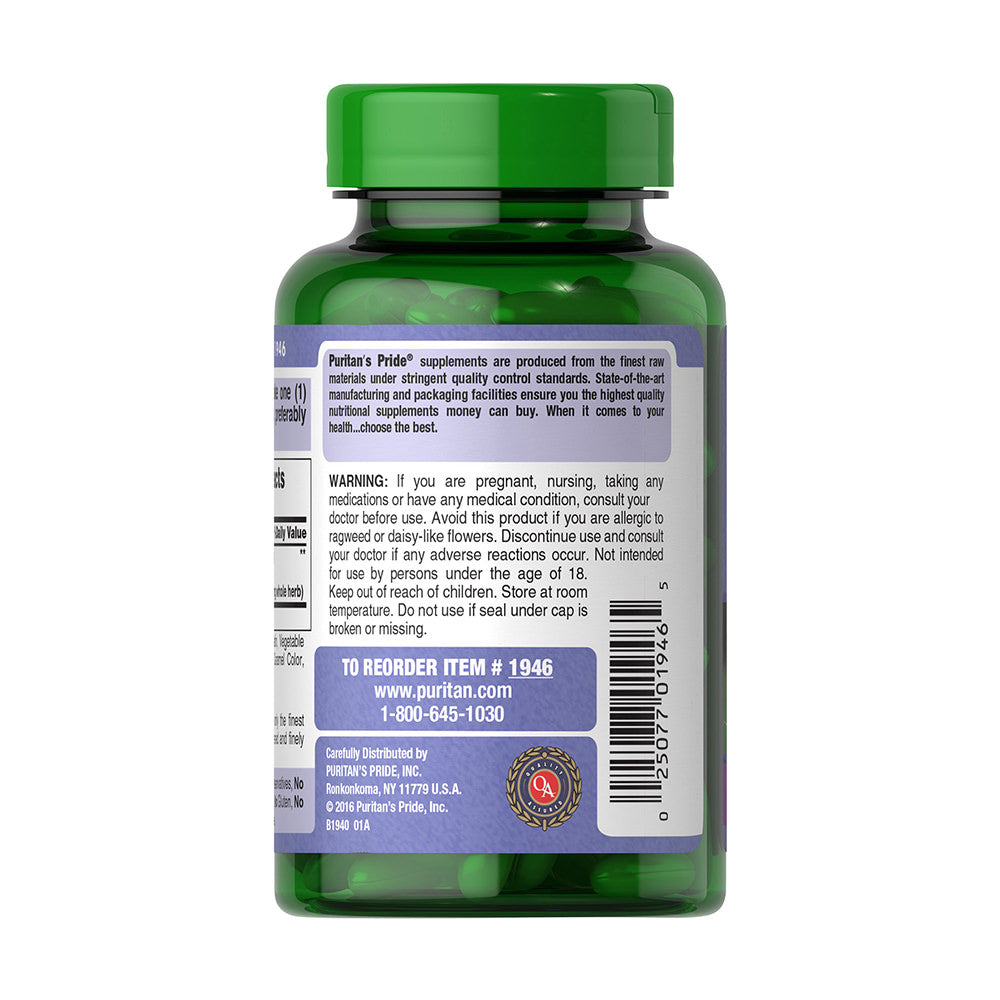Hỗ trợ cho gan Milk Thistle 1000mg Puritan Pride 180 viên của Mỹ - hình ảnh chi tiết 4