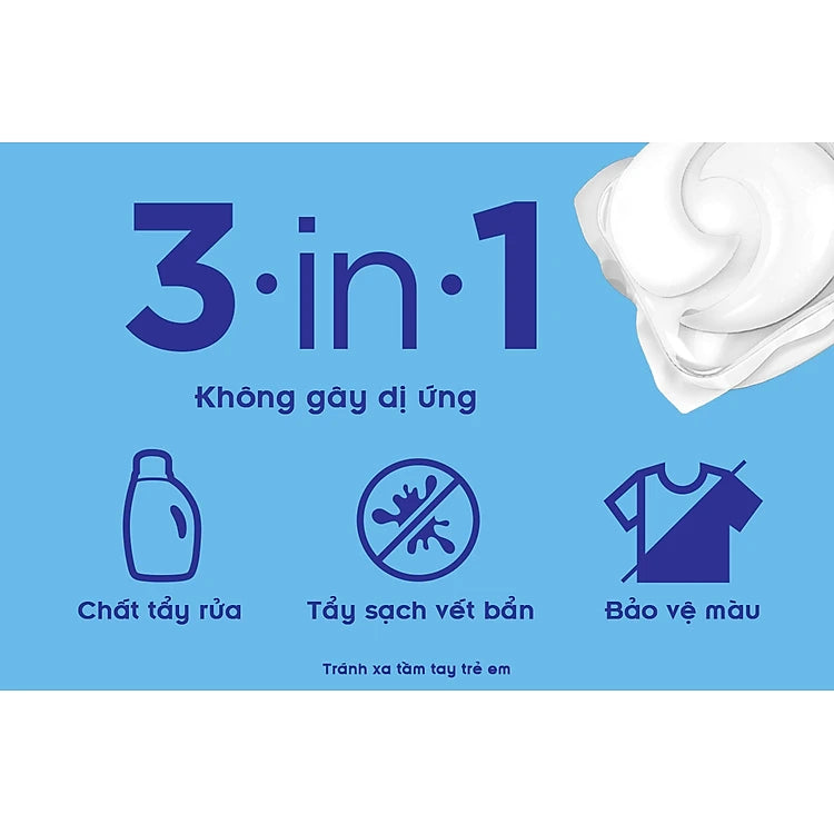 Viên giặt xả quần áo Tide Pods Free & Gentle 96 viên 2.11kg - ảnh sản phẩm 4