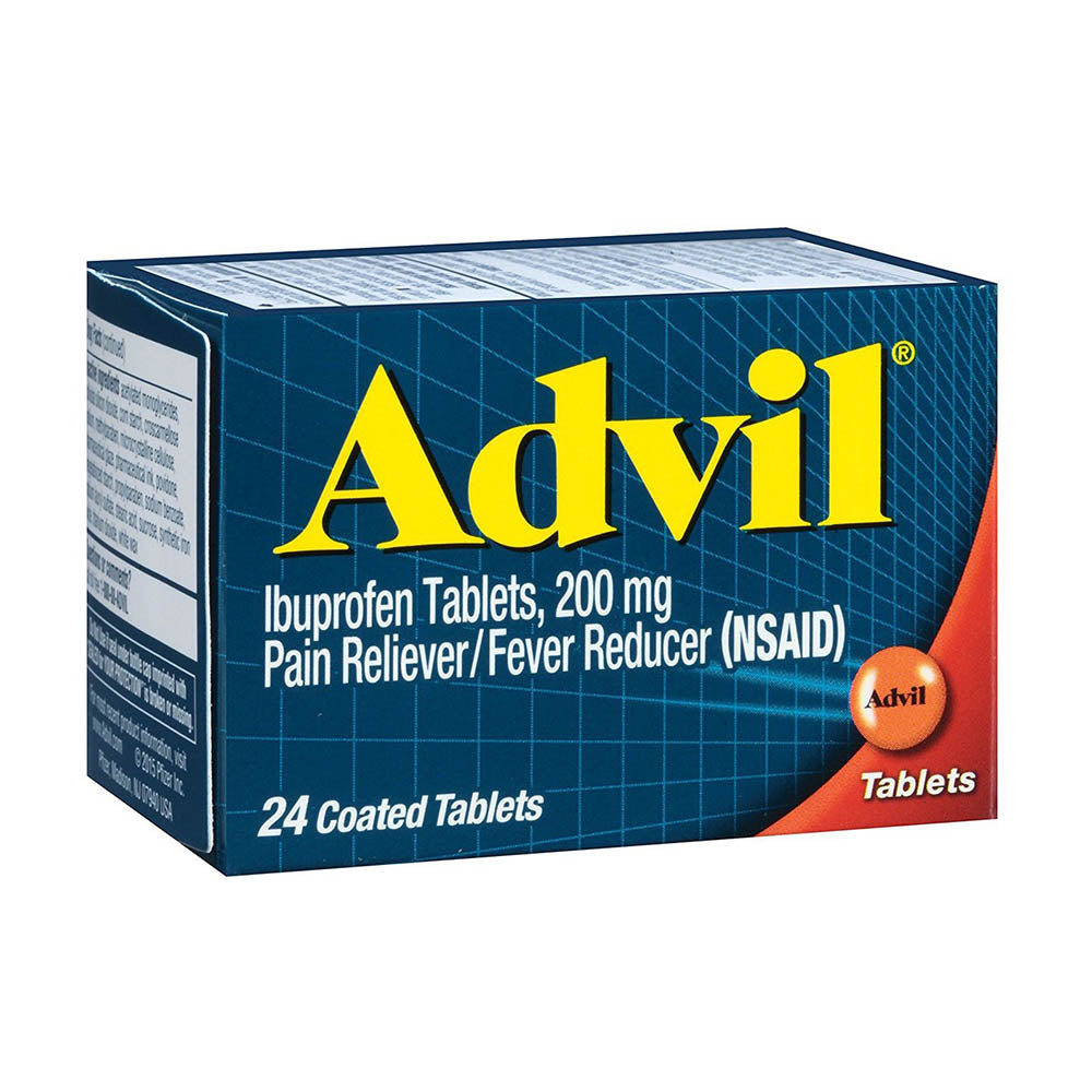 Viên uống giảm đau, hạ sốt Advil Ibuprofen Tablets, 200mg 24 Coated Tablets - hình ảnh sản phẩm chính