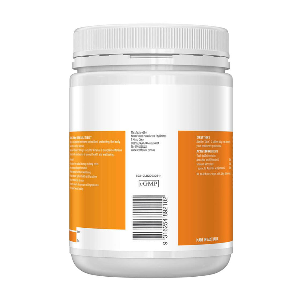 Viên uống bổ sung vitamin C Healthy Care Vitamin C 500mg 500 viên - hình ảnh chi tiết 3