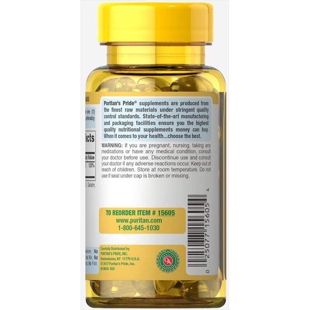 Viên uống bổ sung Vitamin D3 25mcg 1000IU, Puritan’s Pride 100 viên - hình ảnh chi tiết 3
