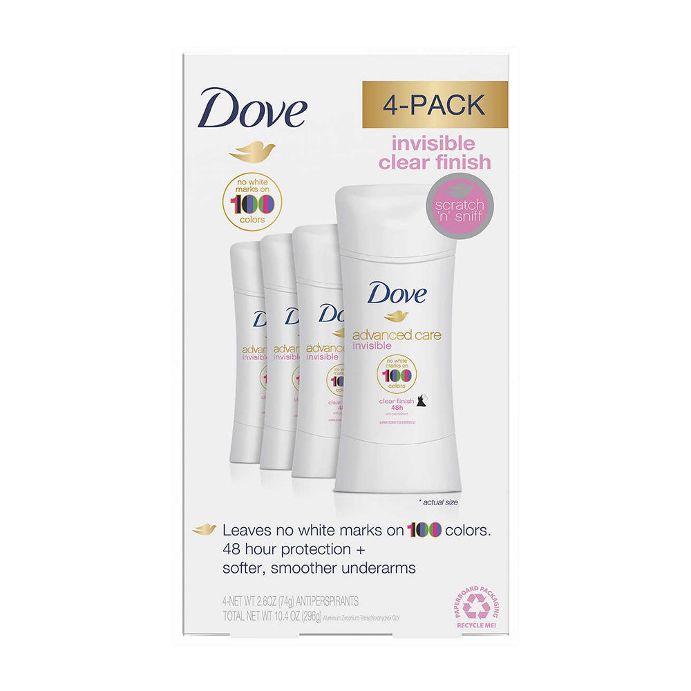 Lăn khử mùi chứa kem dưỡng ẩm Dove Advanced Care 100 Colors Clear Finish 74g - hình ảnh chi tiết 4