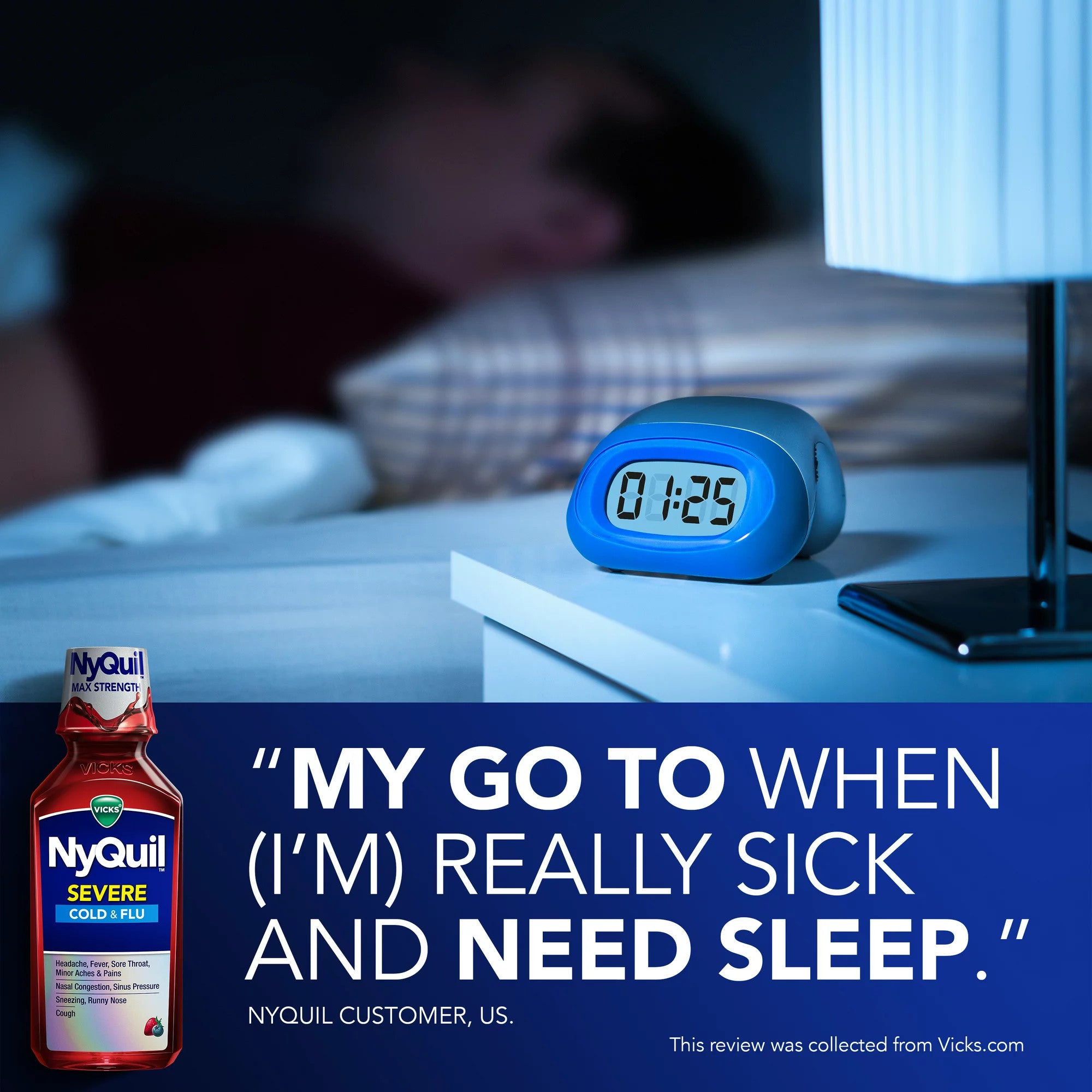 Siro Vicks NyQuil Cold & Flu Severe 354ml (Strawberry Flavor) - hình ảnh chi tiết 6