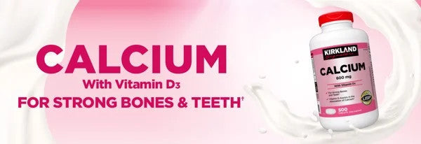 Viên uống Canxi Kirkland Calcium 600mg + D3 hộp 500 viên của Mỹ - ảnh sản phẩm 4