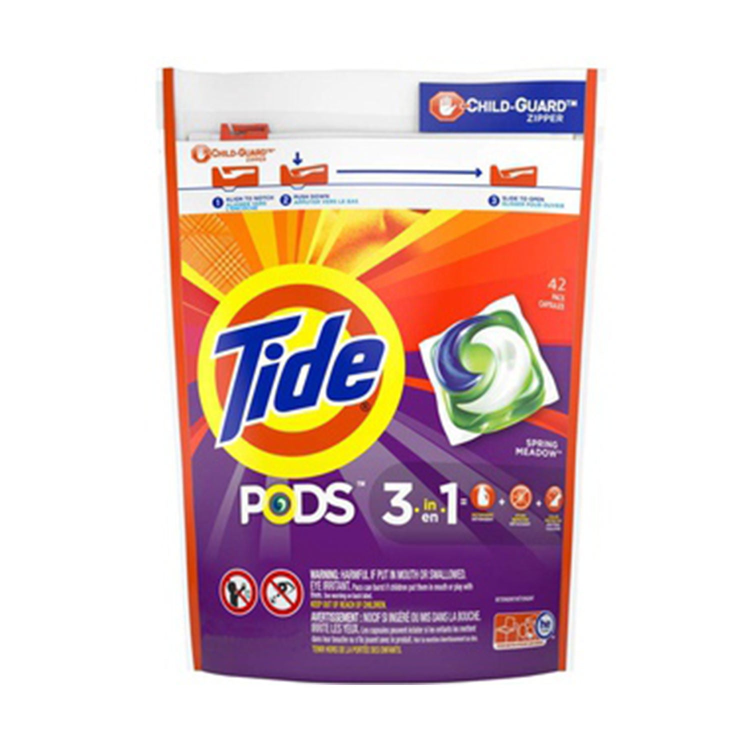 Viên giặt bột giặt Tide Pods của Mỹ bịch 42 viên Spring Meadow - ảnh sản phẩm 2