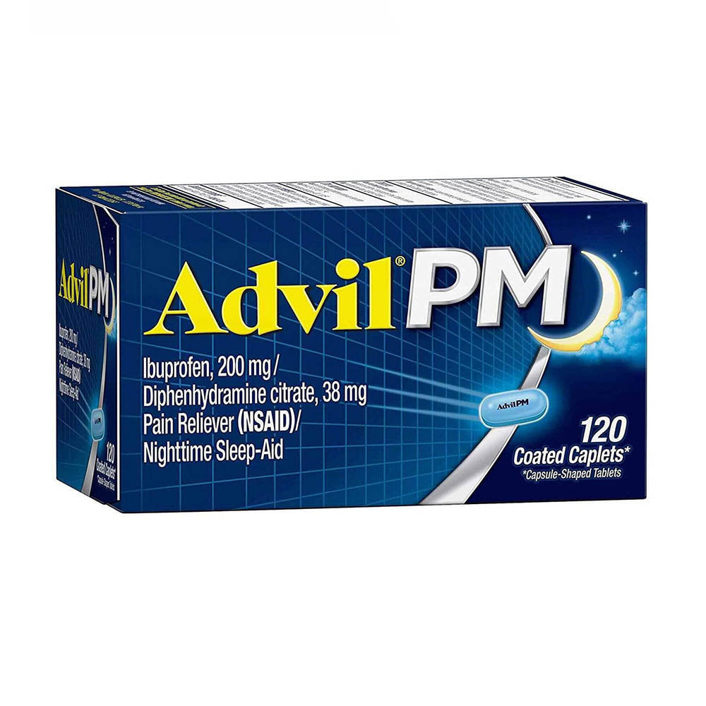 Viên giảm đau, hạ sốt và hỗ trợ ngủ ngon Advil PM 200mg 120 Caplets - hình ảnh sản phẩm chính