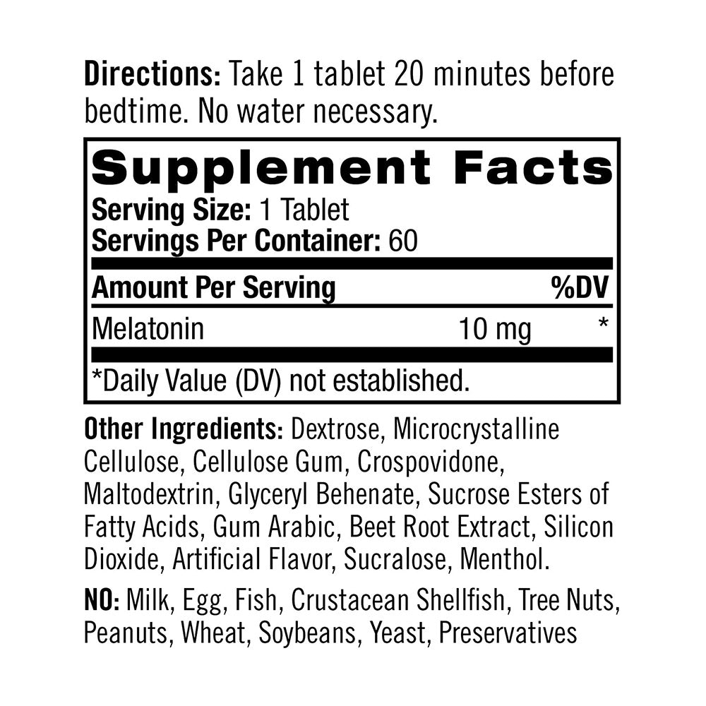 Viên uống cải thiện giấc ngủ Natrol Melatonin 10mg Fast Dissolve 60 viên của Mỹ - hình ảnh chi tiết 5
