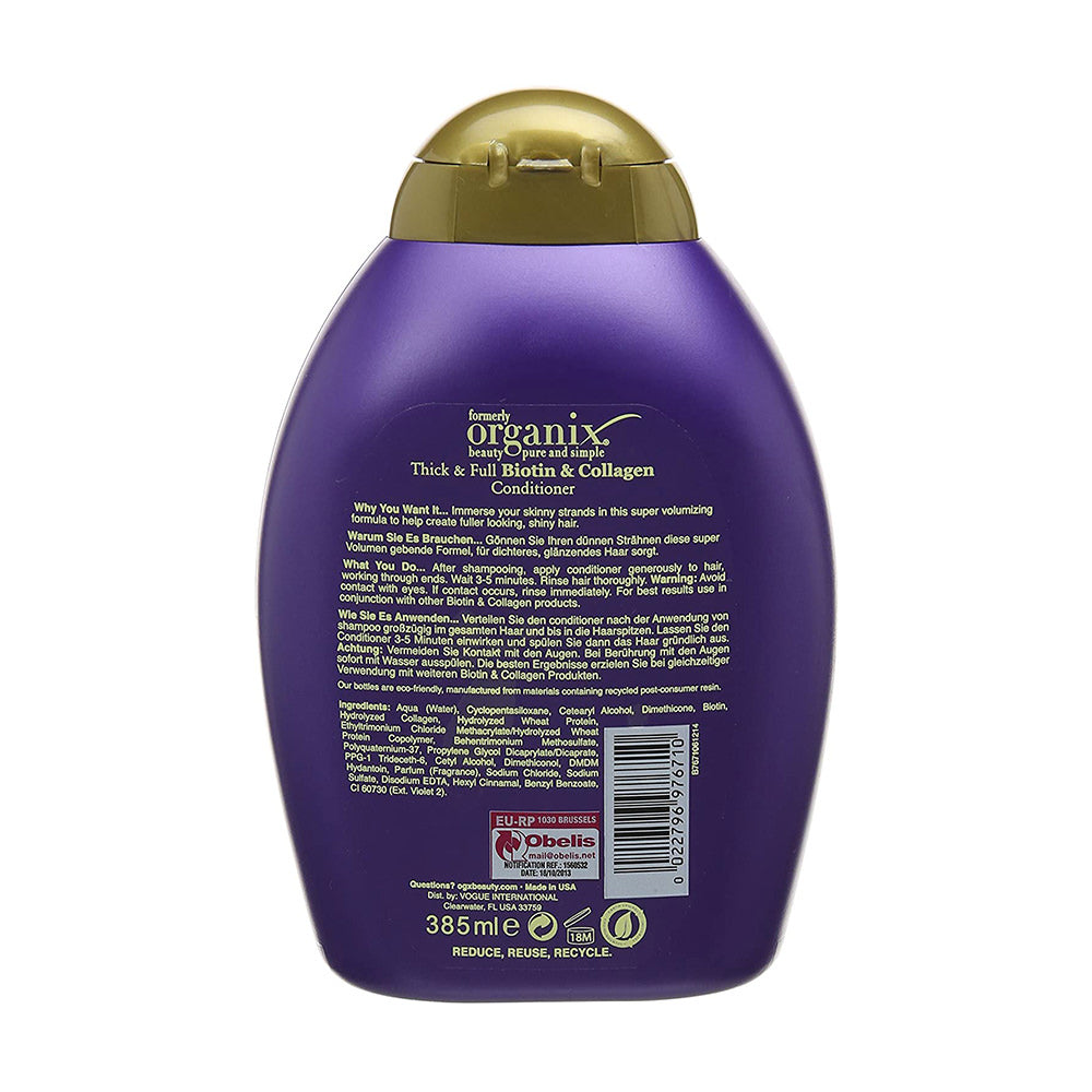 Dầu xả Biotin & Collagen của Mỹ 385ml - hình ảnh chi tiết 2
