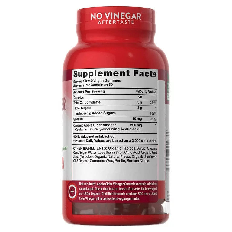 Kẹo dẻo giảm cân đẹp da detox cơ thể giấm táo Apple Cinder Vinegar 120 viên của Mỹ - hình ảnh chi tiết 3