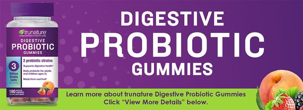 Kẹo dẻo bổ sung men vi sinh Trunature Digestive Probiotic Gummies 180 viên - hình ảnh chi tiết 4