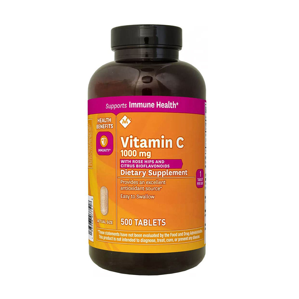 Viên uống bổ sung vitamin C Member’s Mark Vitamin C Natural With Rose Hips 1000mg 500 viên - hình ảnh sản phẩm chính