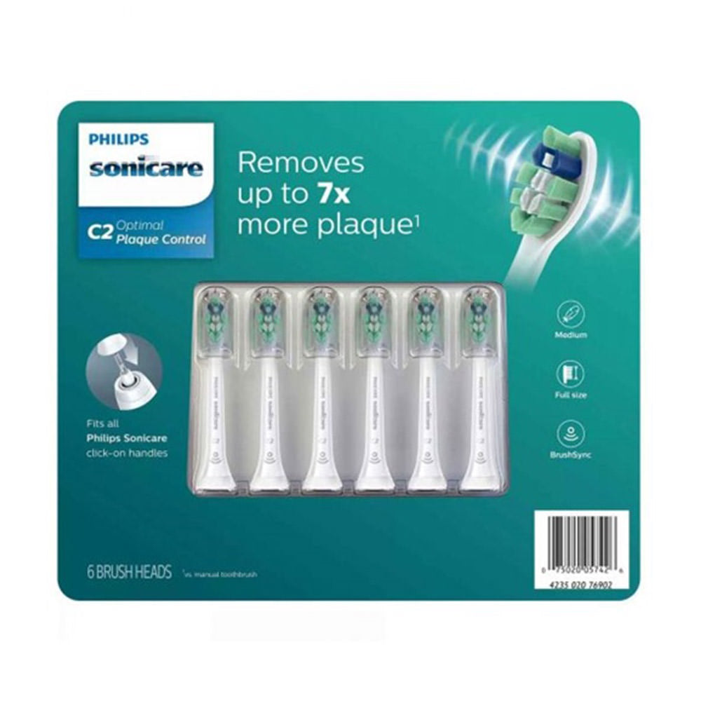 Đầu bàn chải thay thế Philips Sonicare Premium Plaque Control with BrushSync C3 6 cái - hình ảnh sản phẩm chính