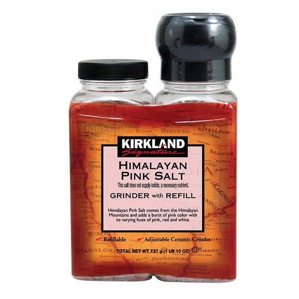 Muối Hồng Kirkland Signature Himalayan Pink Salt, Grinder with Refill, 737g - hình ảnh sản phẩm chính