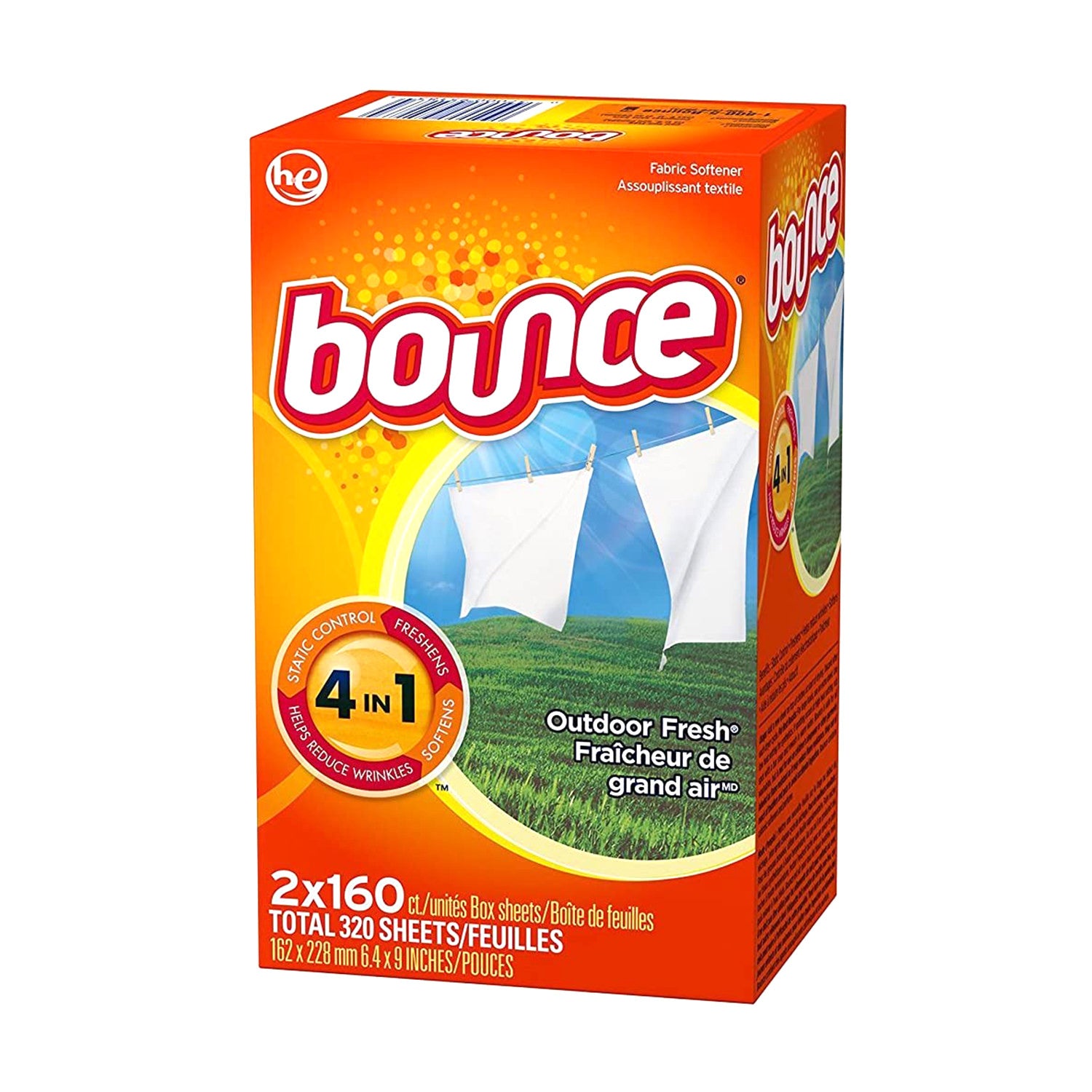 Giấy thơm quần áo Bounce Dryer Sheets, Outdoor Fresh, 160 tờ - ảnh sản phẩm 3