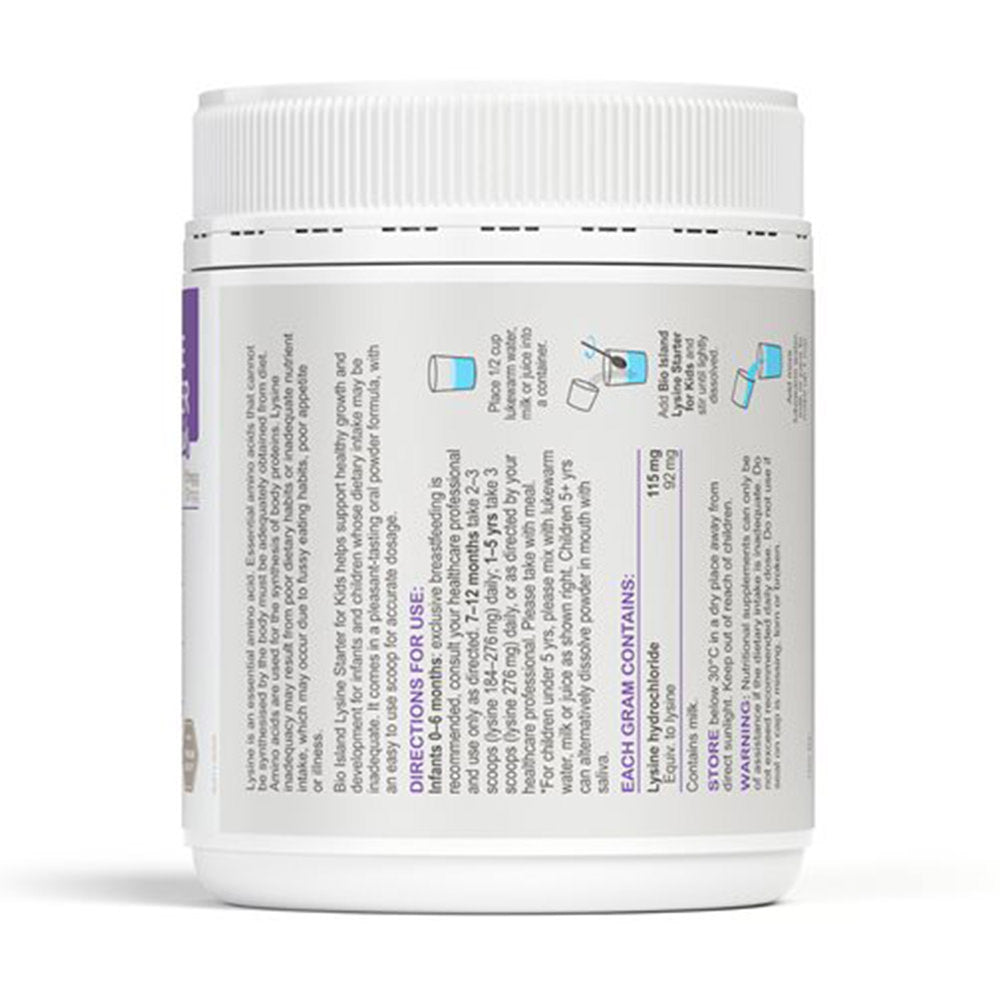 Bột bổ sung Lysine Bioisland số 1 hộp 150g của Úc - hình ảnh chi tiết 2