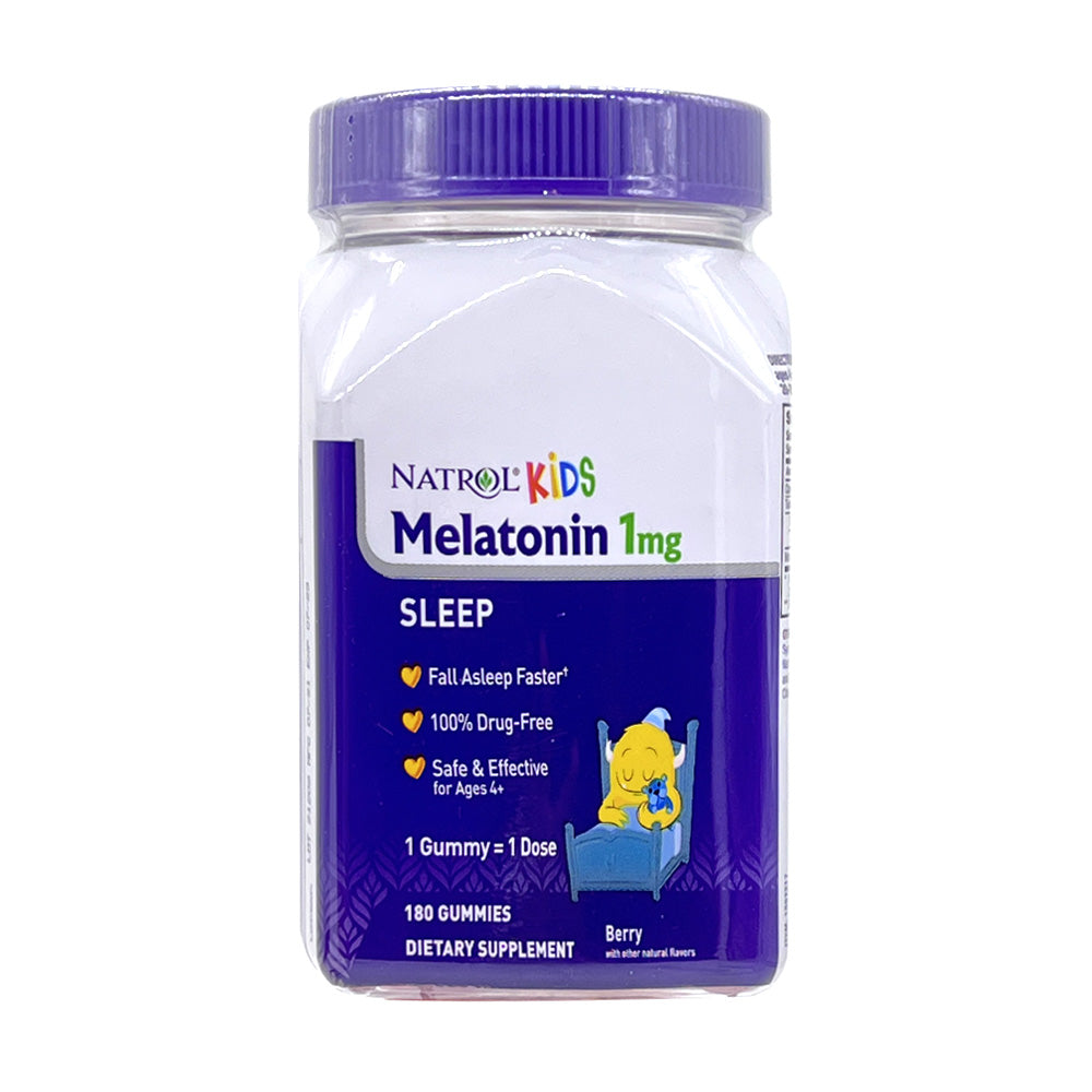 Kẹo dẻo giúp bé ngủ ngon Natrol Kids Melatonin Gummies 1mg 180 viên Vị dâu - hình ảnh sản phẩm chính