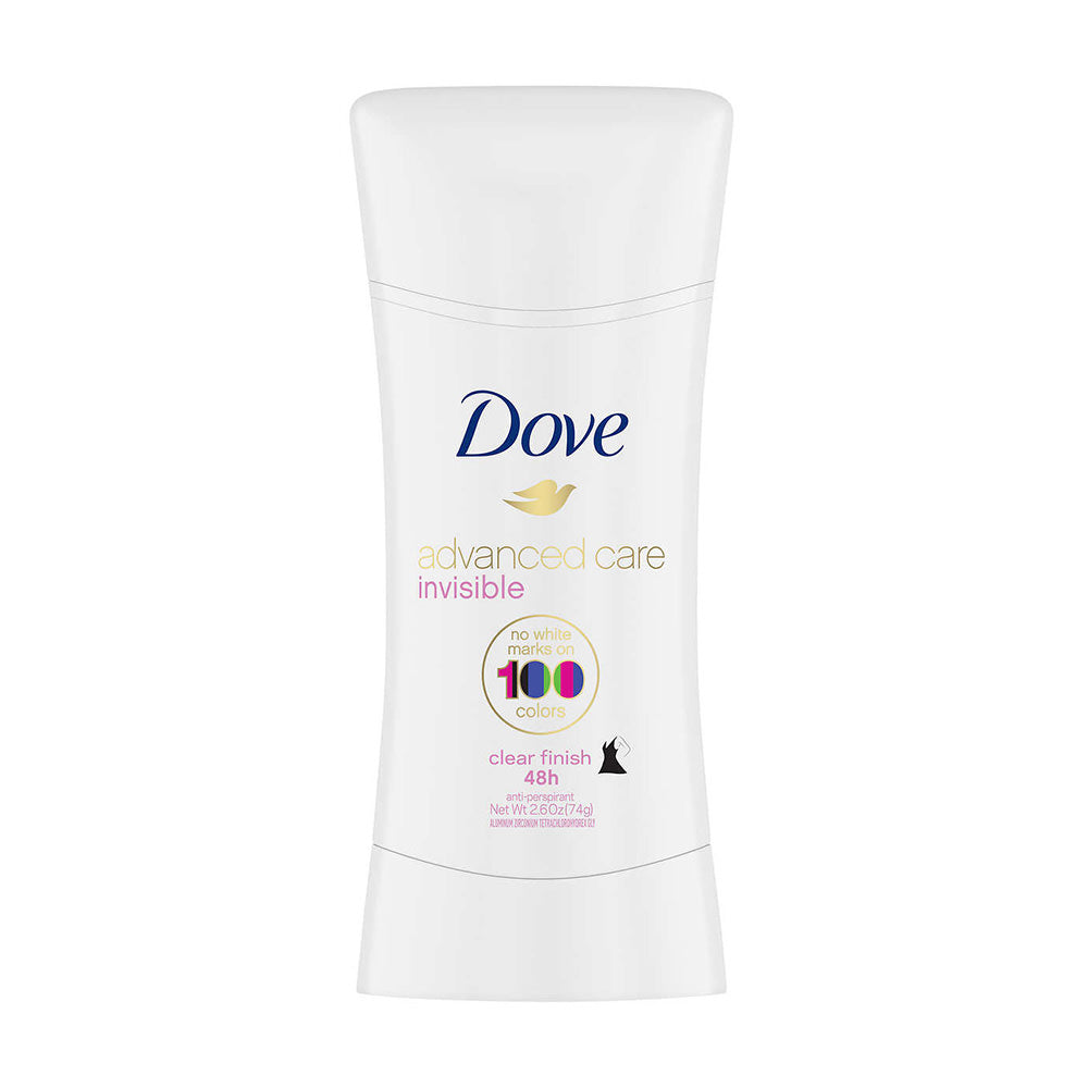 Lăn khử mùi chứa kem dưỡng ẩm Dove Advanced Care 100 Colors Clear Finish 74g - hình ảnh sản phẩm chính