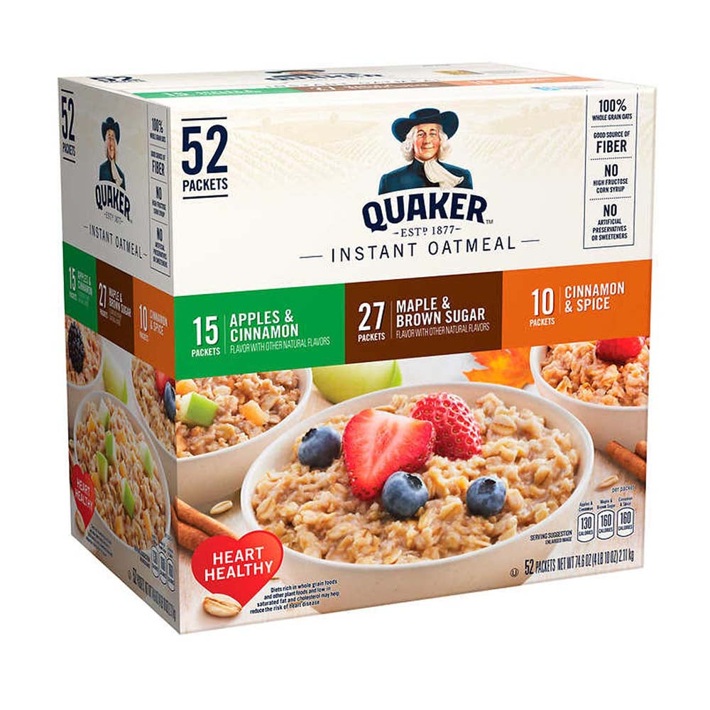 Yến mạch Quaker Instant Oatmeal Variety 52 gói - ảnh sản phẩm 1