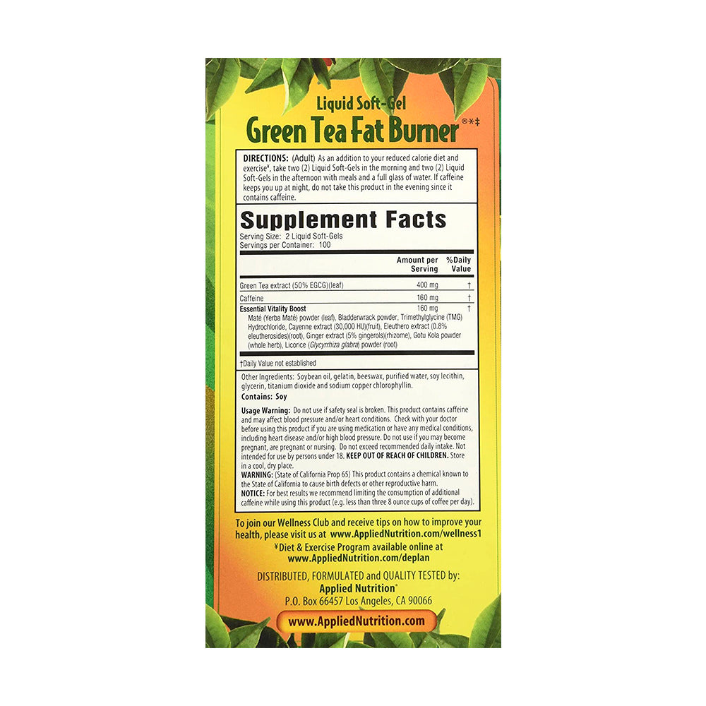 Viên uống giảm cân từ trà xanh Green Tea Fat Burner 200 viên của Mỹ - hình ảnh chi tiết 3