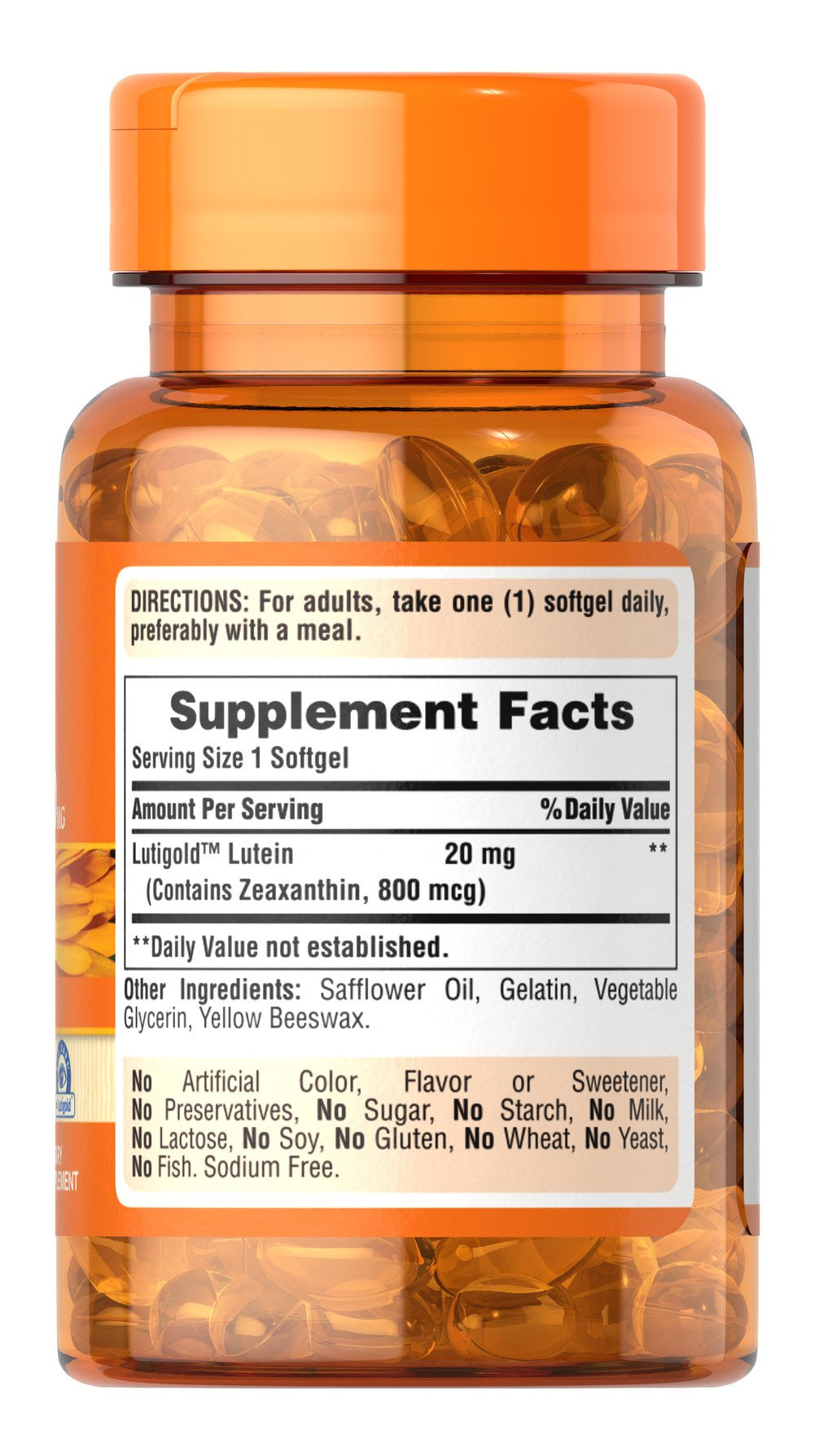 Viên uống bổ mắt Lutein 20mg Puritan's pride Mỹ 120 viên - hình ảnh chi tiết 5