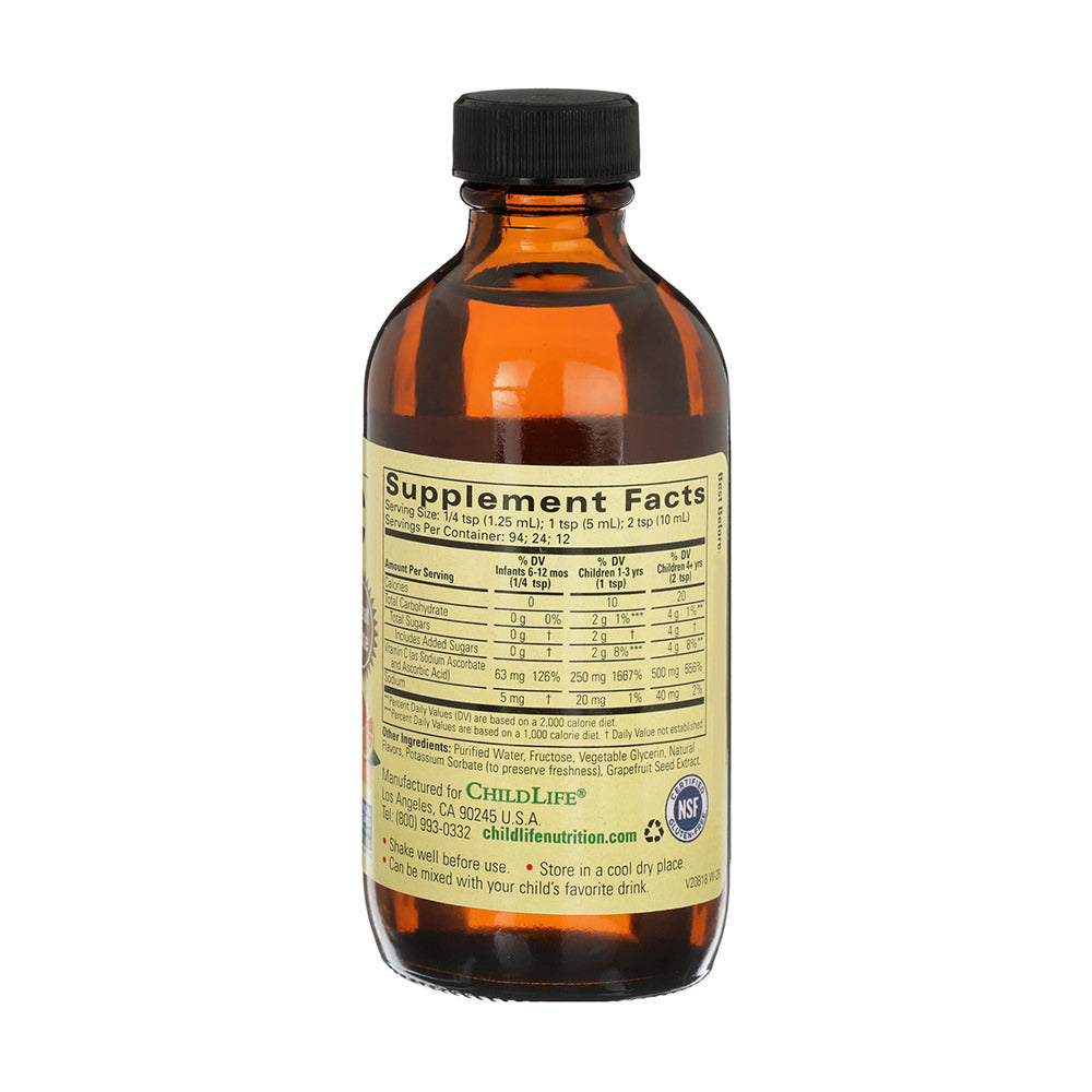 Siro bổ sung C tăng đề kháng cho trẻ ChildLife Liquid Vitamin C 118.5ml vị cam - hình ảnh chi tiết 3