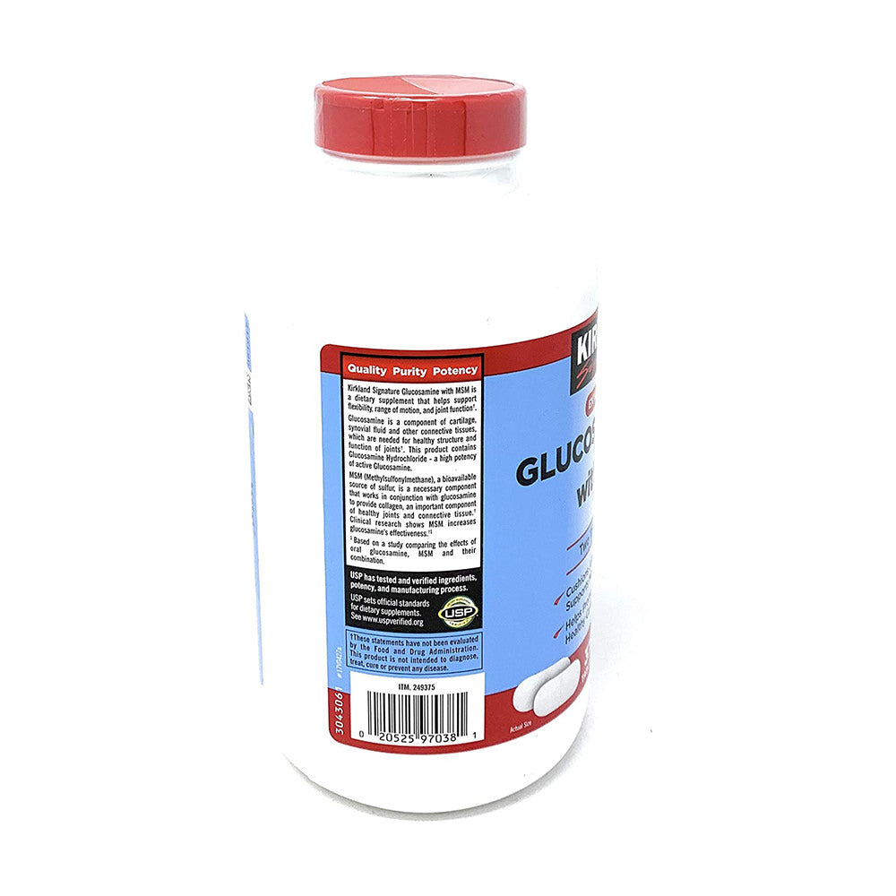 Viên uống bổ khớp của Mỹ Kirkland Signature™ Glucosamine HCL & MSM 1500mg hộp 375 viên - ảnh sản phẩm 2