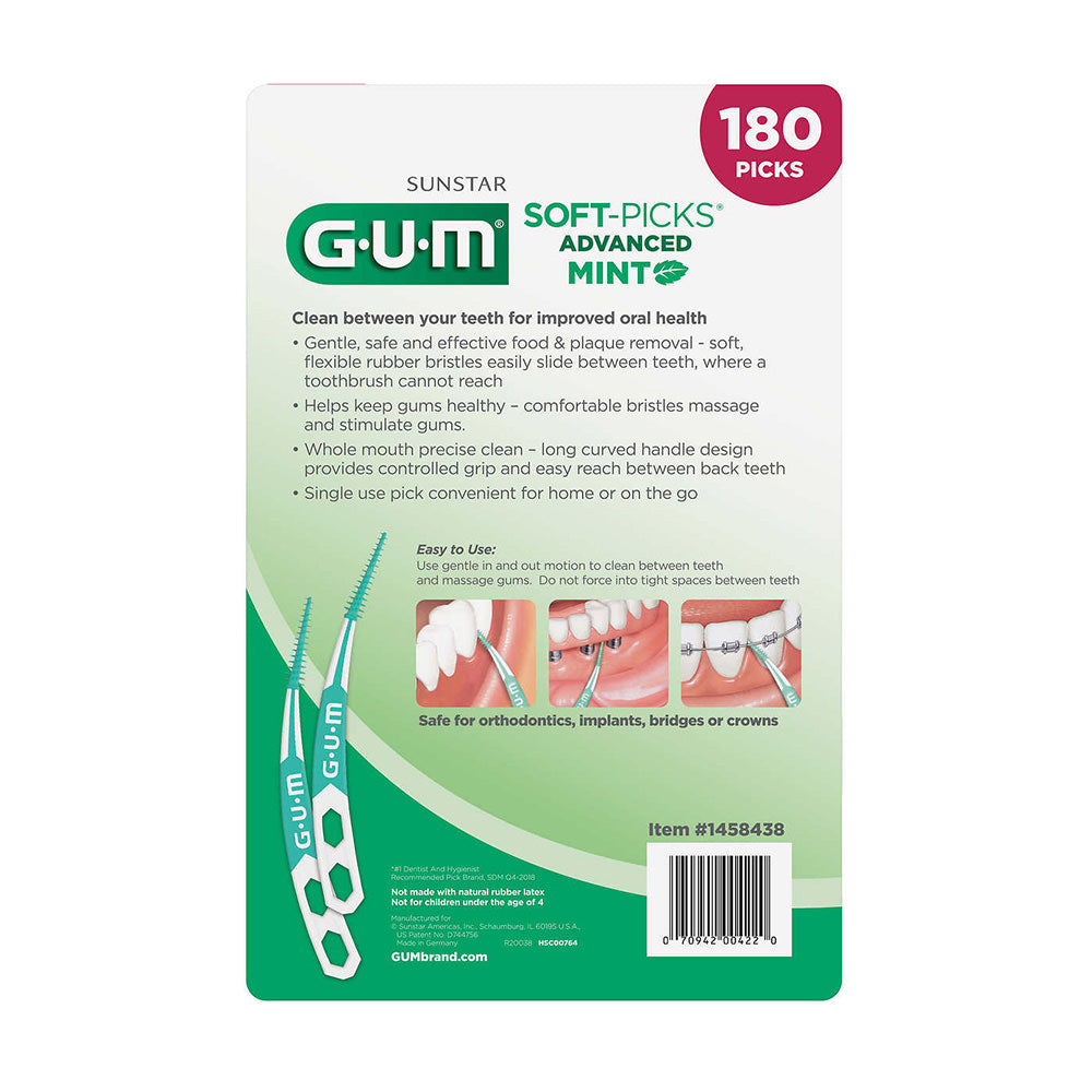 Tăm xỉa răng nha khoa Gum Soft Picks Advanced 180 cái - hình ảnh chi tiết 3
