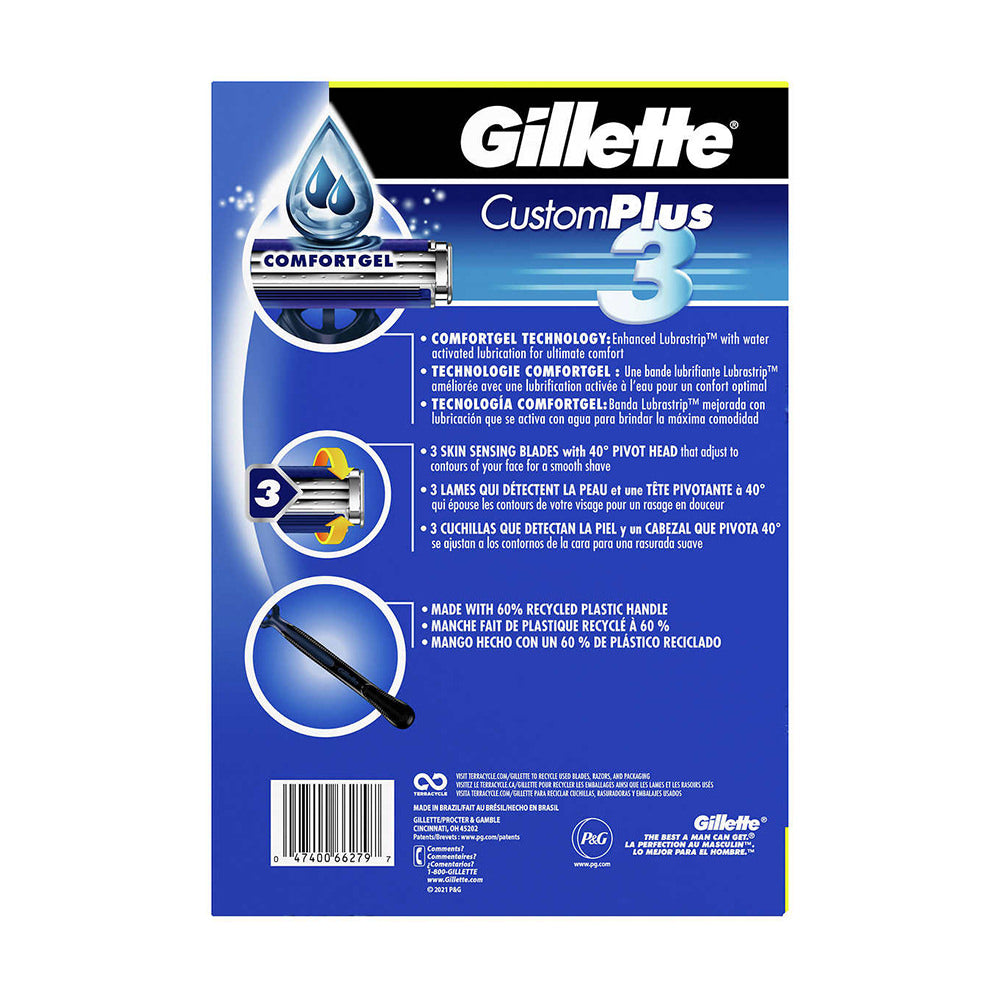 Dao cạo râu Gillette Custom Plus3, 36 cái - hình ảnh chi tiết 2