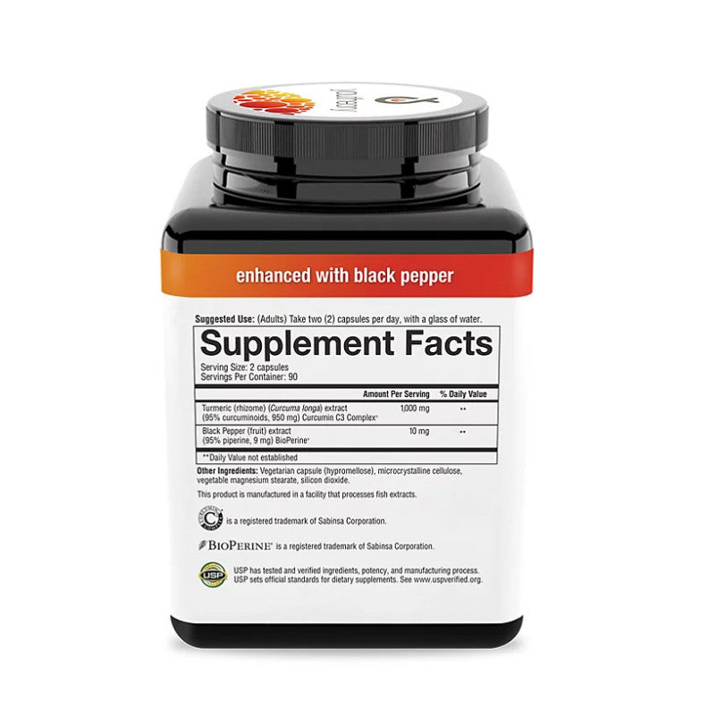 Viên uống tinh chất nghệ Youtheory Turmeric 1000mg 180 viên - hình ảnh chi tiết 3