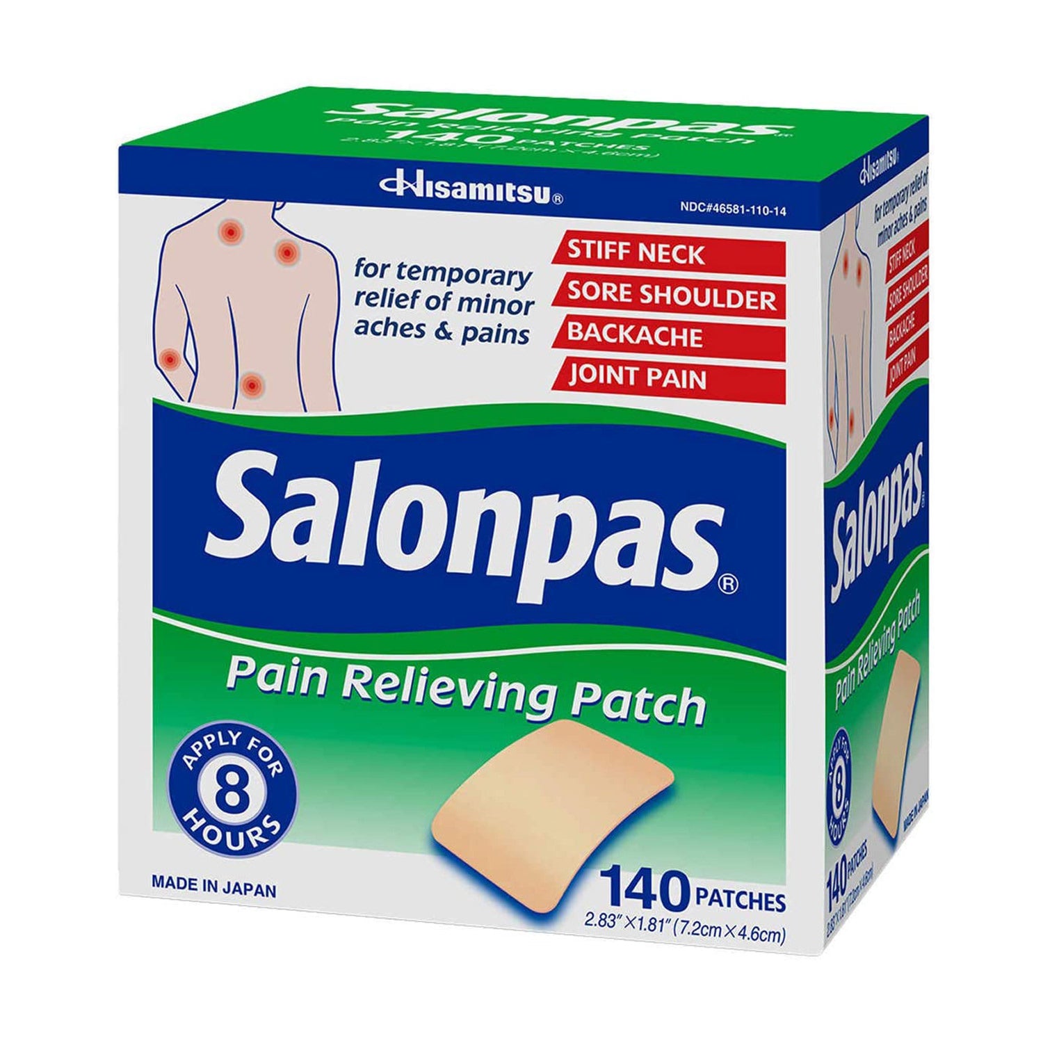 Miếng dán salonpas của Mỹ 140 miếng - hình ảnh sản phẩm chính