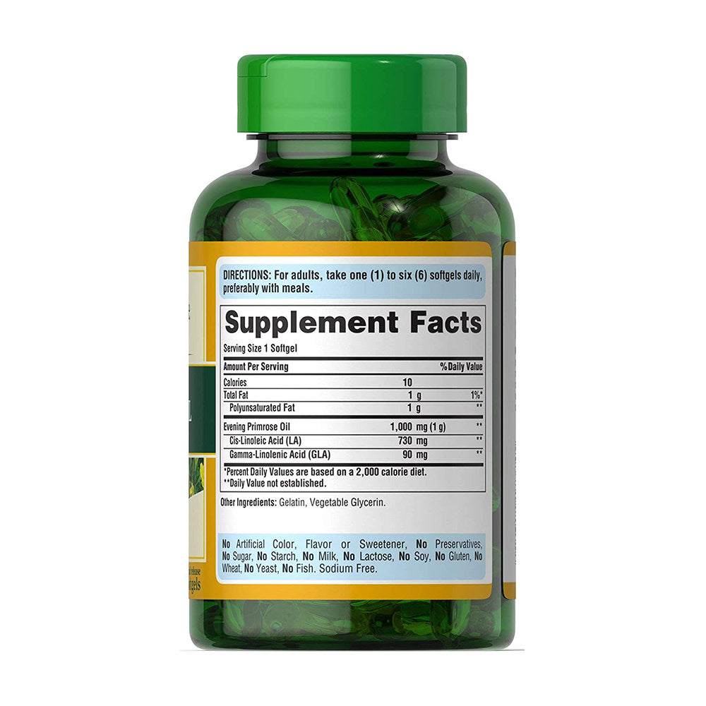 Tinh dầu Hoa Anh Thảo Puritan’s Pride Evening Primrose Oil 1000mg 120 viên Mỹ - hình ảnh chi tiết 5