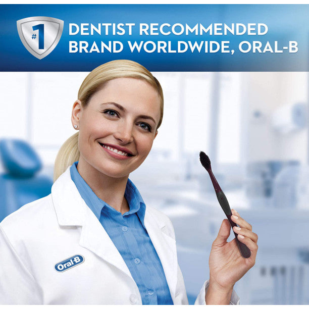 Set 6 bàn chải Oral-B Charcoal Toothbrush của Mỹ - hình ảnh chi tiết 3
