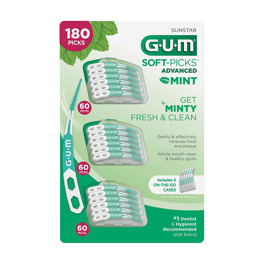 Tăm xỉa răng nha khoa Gum Soft Picks Advanced 180 cái - hình ảnh chi tiết 2